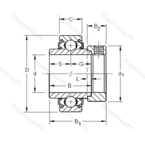 Подшипник шариковый радиальный 1107KLL