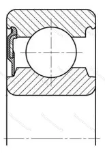 Подшипник  160018 (608-RS) размер 8x22x7