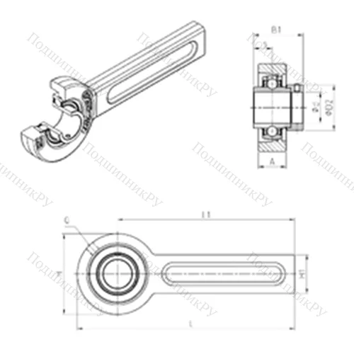 Подшипниковый узел шариковый радиальный EXSP 210 от производителя  SNR