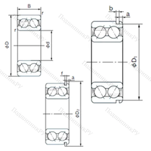 Подшипник шариковый радиально-упорный 5201ANR