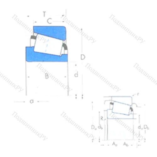 Подшипник роликовый радиально-упорный JLM 714149/JLM 714110 от производителя  TIMKEN