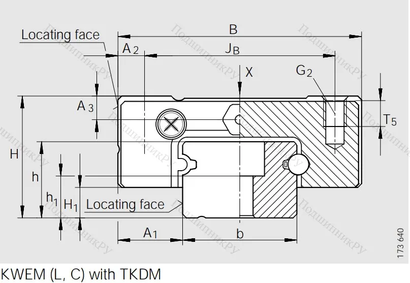 Каретка коррозионностойкая, двухрядная KWEM 15-G 2-G 2-B-V 0 в Челябинске