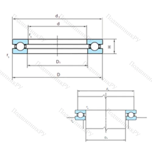 Подшипник шариковый упорный 51260 от производителя  PSL