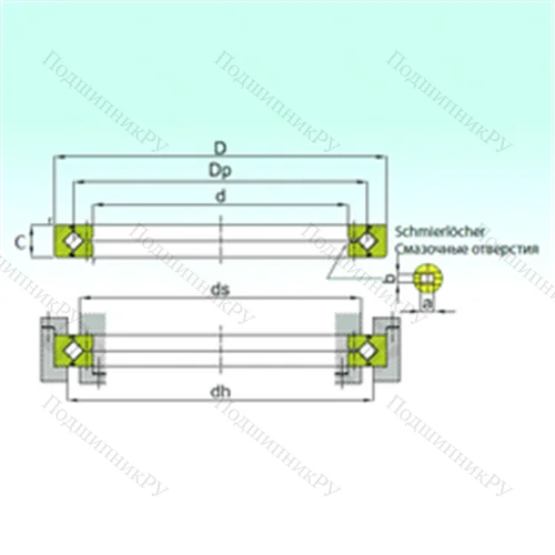 Подшипник роликовый опорно-поворотный RB 50025 от производителя  ISB