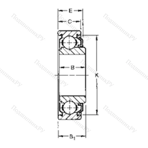 Подшипник шариковый радиальный 203KLD