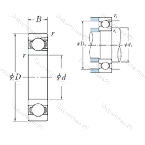 Подшипник шариковый радиальный BL 311