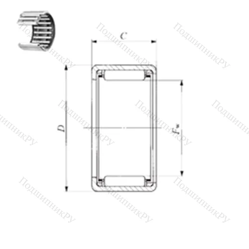Подшипник игольчатый радиальный TA 1920 Z