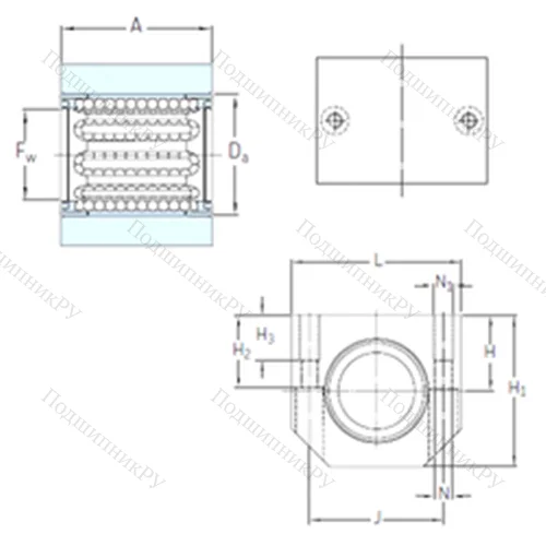 Подшипник шариковый линейный LUHR 25 от производителя  SKF