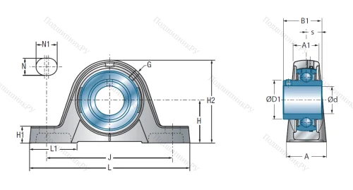 Подшипниковый узел UCPE 205 в Челябинске
