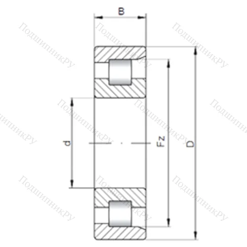 Подшипник роликовый радиальный NF 320 E от производителя  CX Подшипник роликовый радиальный NF 320 E от производителя  CX