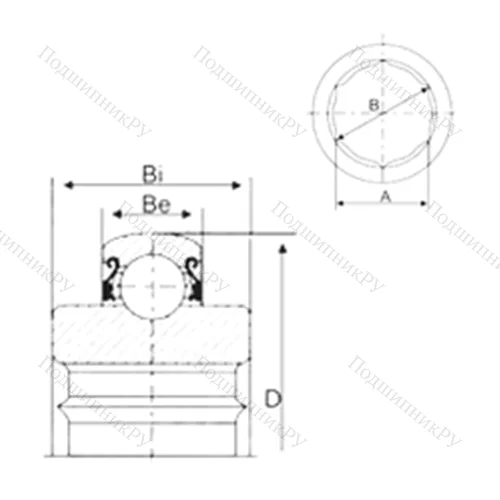 Подшипник шариковый радиальный 204KRRB 2