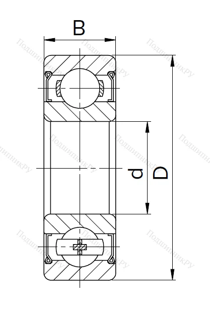Миниатюрный шариковый подшипник 80017 (607 ZZ) 7HUKRL2MX4 в Челябинске