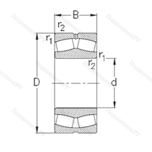 Подшипник роликовый радиальный самоцентрирующийся 23068-MB-W 33 от производителя  NKE