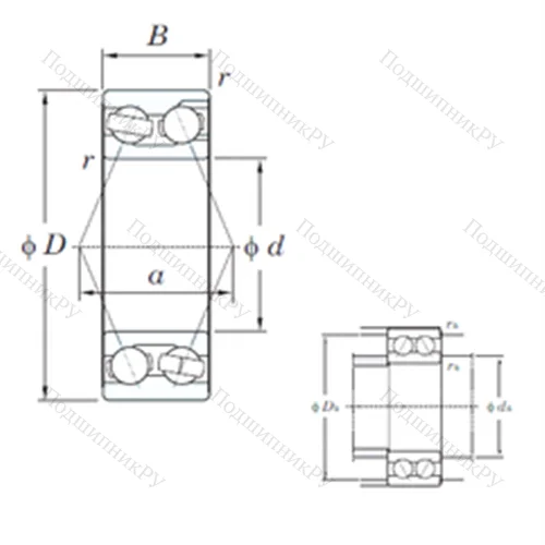 Подшипник шариковый радиально-упорный 3214 от производителя  KOYO Подшипник шариковый радиально-упорный 3214 от производителя  KOYO