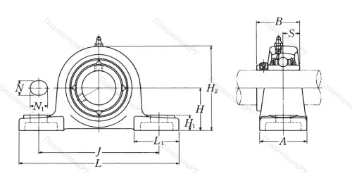 Подшипниковый узел UCP 203 D 1 (NSK) в Челябинске