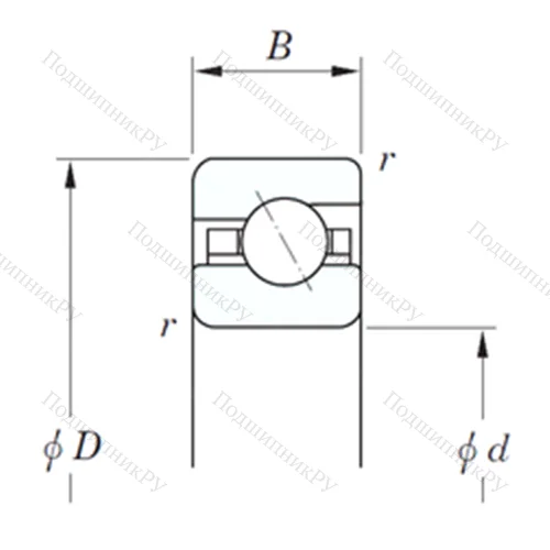 Подшипник шариковый радиально-упорный KBA 042