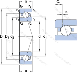 Подшипник 7014 CE/P 4AH 1 в Челябинске