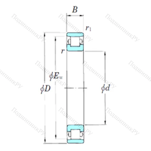Подшипник роликовый радиальный 3NCN 1016