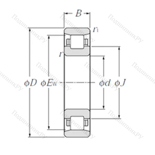 Подшипник роликовый радиальный N 309 от производителя  NTN