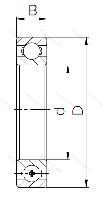 Шариковый однорядный подшипник 207 (6207) в Челябинске