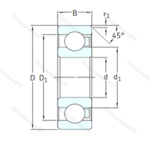 Подшипник шариковый радиальный 608/HR 11TN