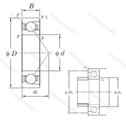 Подшипник шариковый радиально-упорный HAR 016C