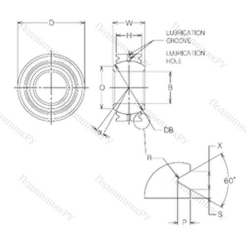 Подшипник скольжения сферический MBG 4VCR от производителя  NMB