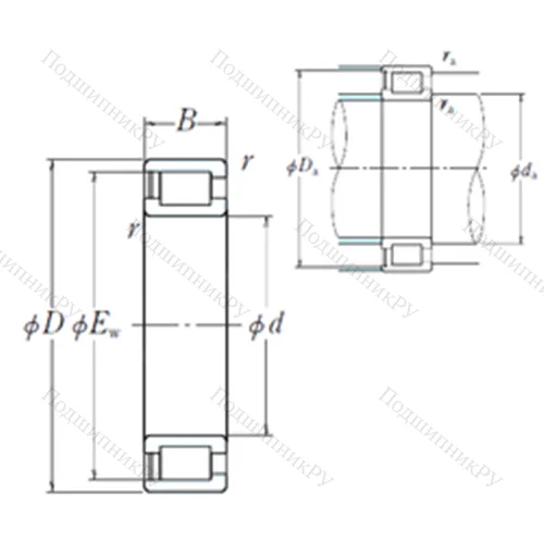 Подшипник роликовый радиальный NCF 2980V