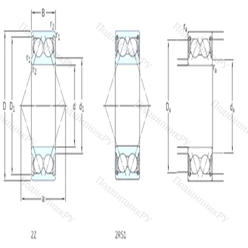 Подшипник шариковый радиально-упорный 3305A-2RS 1 от производителя  SKF