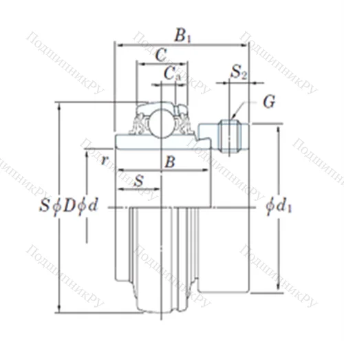 Подшипник шариковый радиальный NA 209
