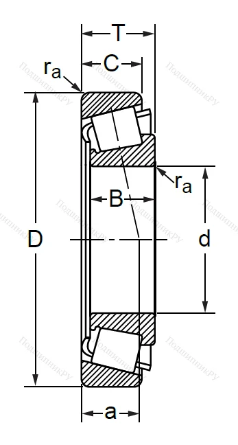 Конический роликовый подшипник 2007119 (32019 X) в Челябинске