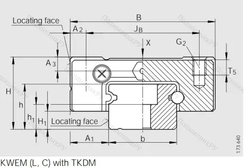 Каретка коррозионностойкая, двухрядная KWEM 15-G 2-G 2-B-V 0 в Челябинске