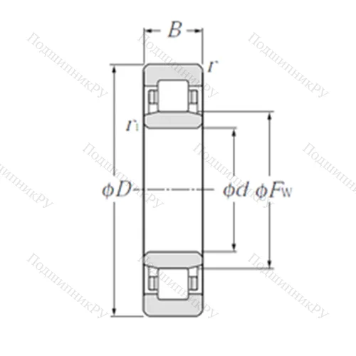 Подшипник роликовый радиальный NU 208 от производителя  NTN