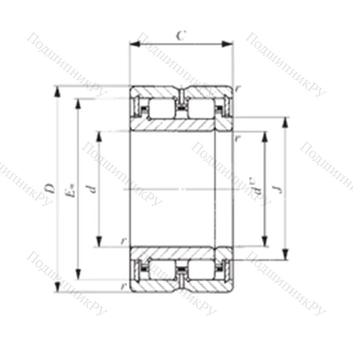 Подшипник роликовый радиальный TRU 10515350 от производителя  IKO
