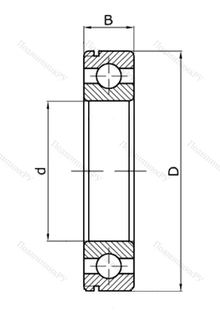 Шариковый однорядный подшипник 50303 (6303 N) в Челябинске
