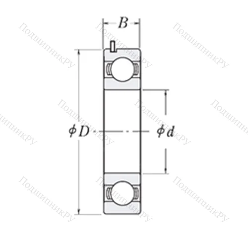 Подшипник шариковый радиальный 6206B/321W 3C 4
