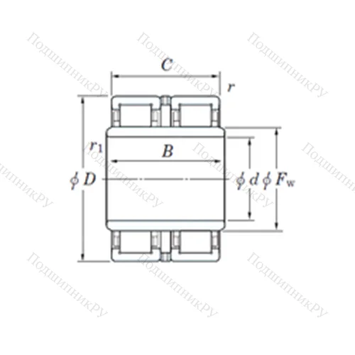 Подшипник роликовый радиальный JC 2A