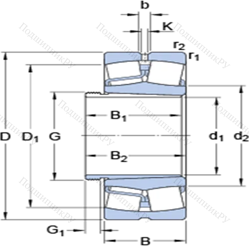 Сферические роликоподшипники на стяжной втулке 22219 EK + AHX 319 от производителя  SKF