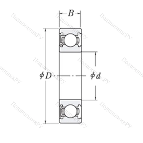 Подшипник шариковый радиальный MJ 7/8-RS от производителя  RHP