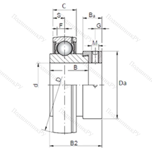 Подшипник шариковый радиальный FD 204 от производителя  CX