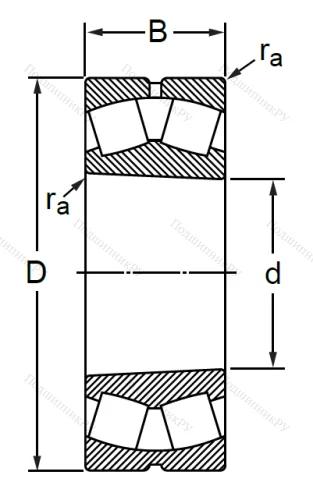 Сферический роликовый подшипник с конической посадкой на вал 113622 АМНК (22322 ACKMW 33) в Челябинске