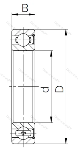 Шариковый однорядный подшипник 60209 (6209 Z) в Челябинске