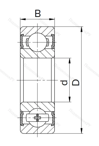 Миниатюрный шариковый подшипник 180023 T (623 2RST) PJGTX8ONAX в Челябинске