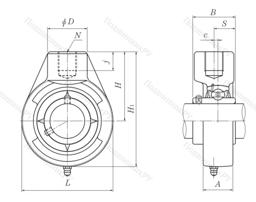 Подшипниковый узел UCHB 212 D 1 (UCHA 212) в Челябинске