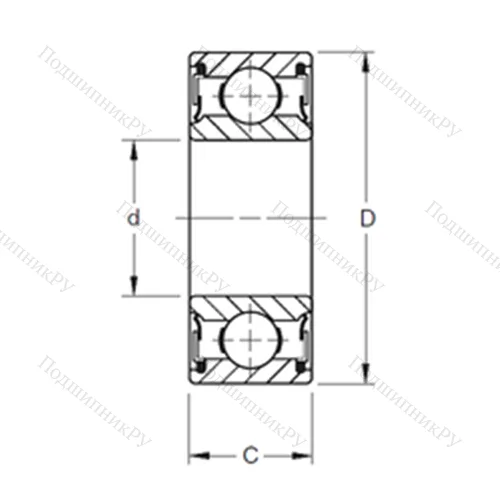 Подшипник шариковый радиальный 9106PP