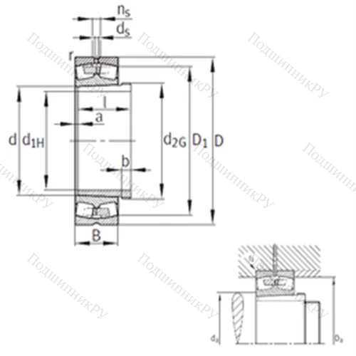 Подшипник роликовый радиальный самоцентрирующийся 240/630-B-K 30-MB+AH 240/630 от производителя  FAG