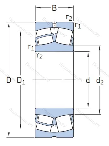 Сферический роликовый подшипник 53616 Н (22316 W 33) в Челябинске