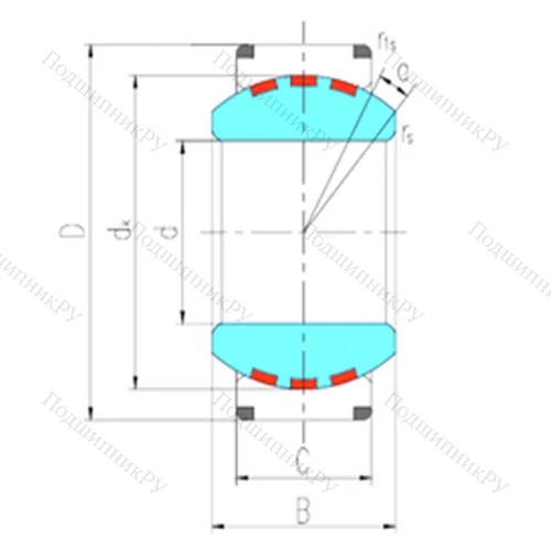 Подшипник скольжения сферический GEC 400XF/Q