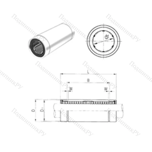 Подшипник шариковый линейный LM 12L от производителя  Samick