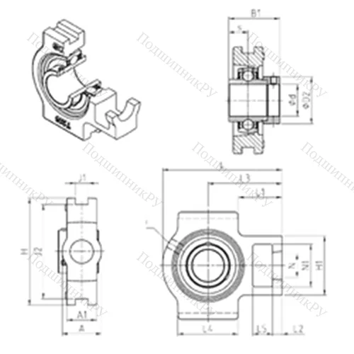 Подшипниковый узел шариковый радиальный EXT 207 от производителя  SNR